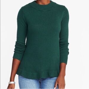 Old Navy Ruffle Hem Hunter Green Pullover Sweater Women’s Size Extra Large